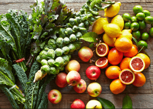 a group of fruits and vegetables on a wood surface Healthy Weight Loss Diets Ogden