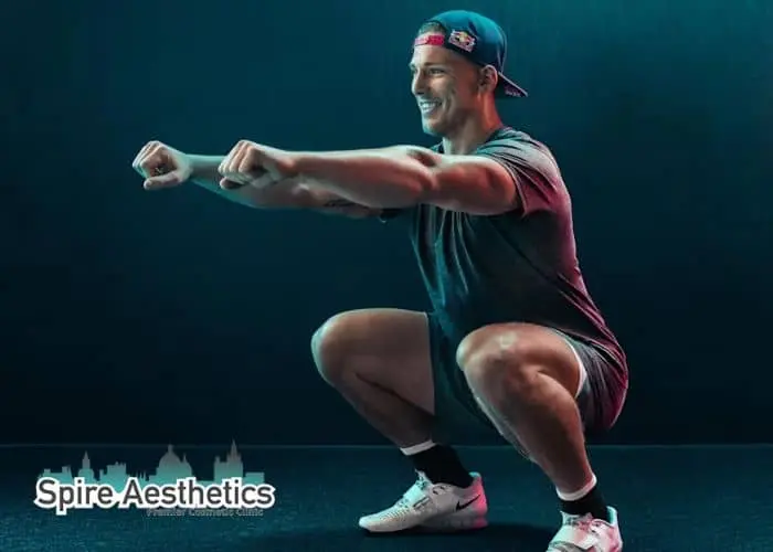 Image of man build leg muscle Ogden through exercise
